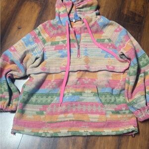 Multicolor Women's Patterned Hoodie VEVERET